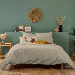 Housse de couette unie 140x200cm PERCALE LIN