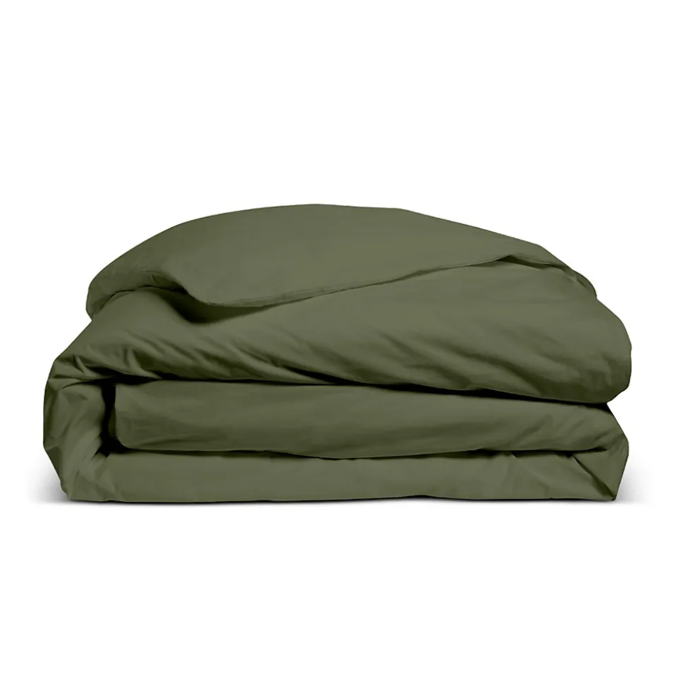 Housse de couette unie 220x240cm PERCALE KAKI