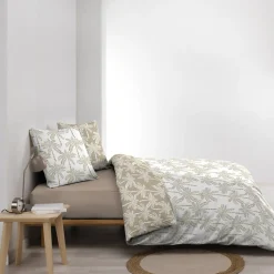 Housse de couette 260x240 + 2 taies OLIANA 100% coton 57 fils
