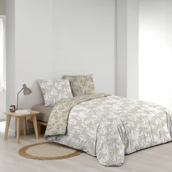 Housse de couette 240x220 + 2 taies OLIANA 100% coton 57 fils