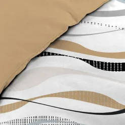 Housse de couette 240x220 + 2 taies VAGUELINE Naturel