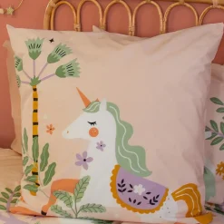 Housse de couette 140x200 + 1 taie LICORNE coton 57fils