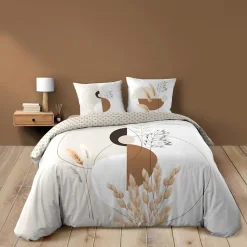 Housse de couette 240x220 + 2 taies PAMPA 100% coton