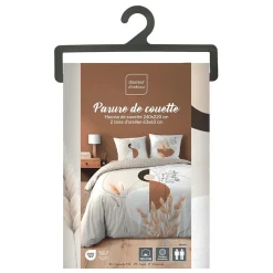 Housse de couette 240x220 + 2 taies PAMPA 100% coton