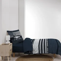 Housse de couette 140x200 + 1 taie STATES 100% coton