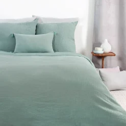 Housse de couette 240x260 + 2 taies d'oreiller 63x63 cm gaze de coton amande