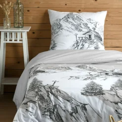 Housse de couette 140x200 + 1 taie coton 57 fils