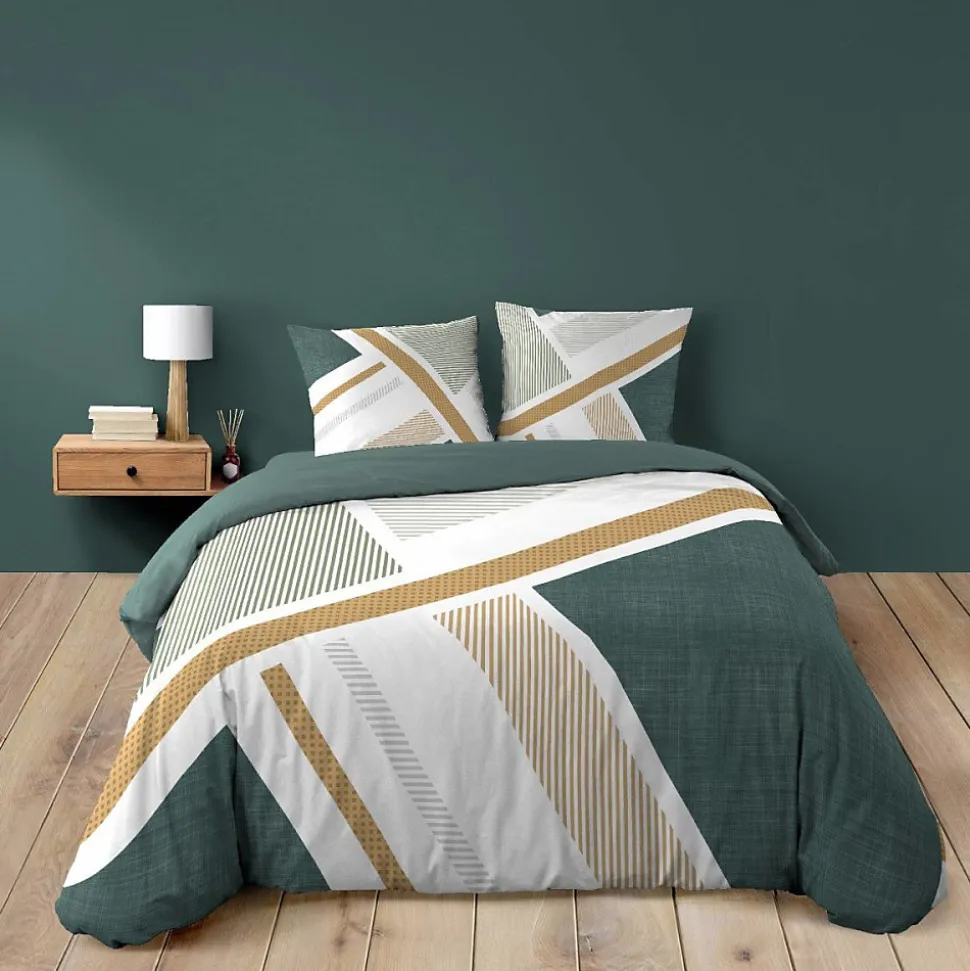 Housse de couette 240x220 + 2 taies ZEPHYR 100% coton