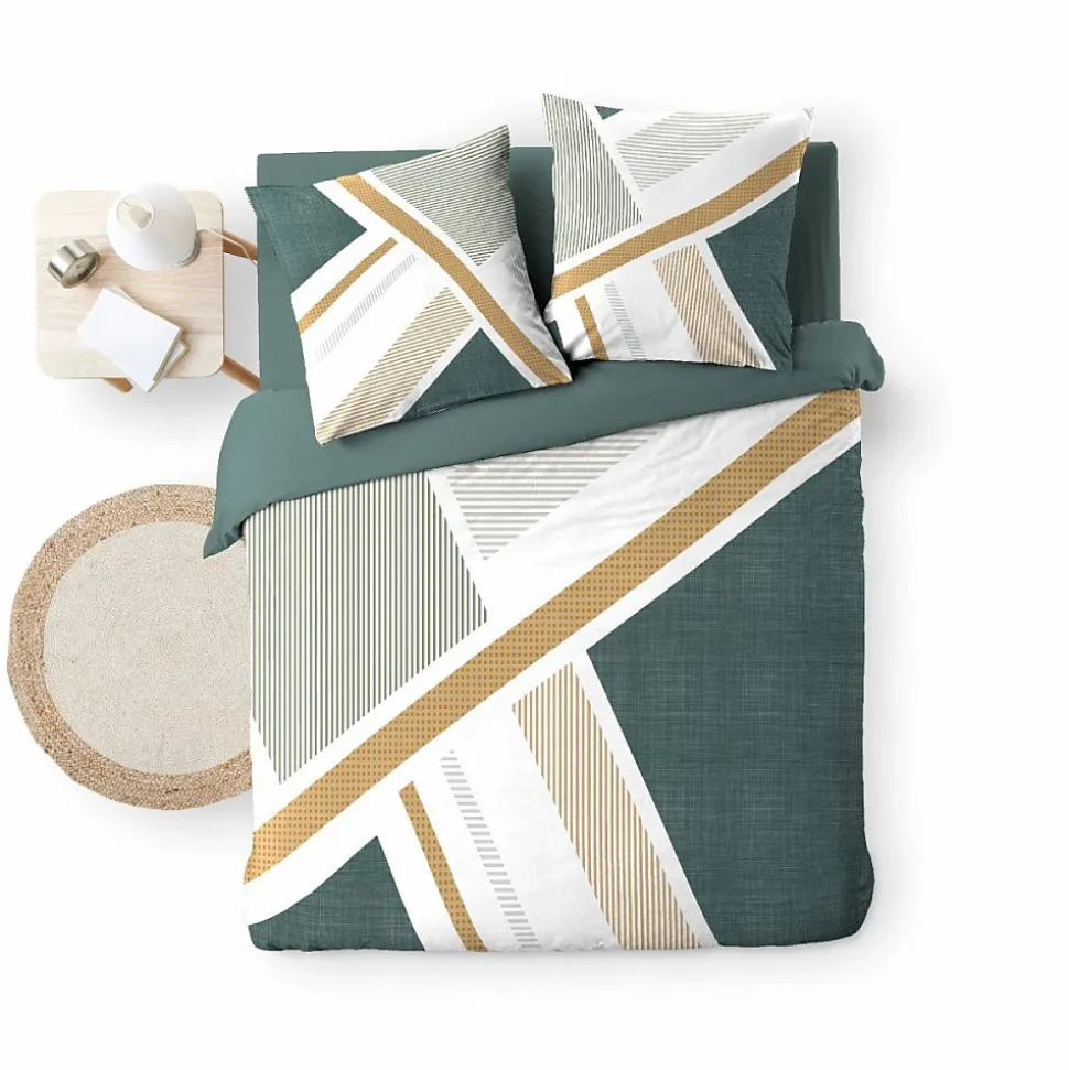 Housse de couette 240x220 + 2 taies ZEPHYR 100% coton