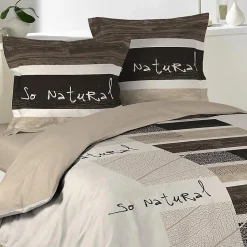 Housse de couette 200x200 + 2 taies So natural coton