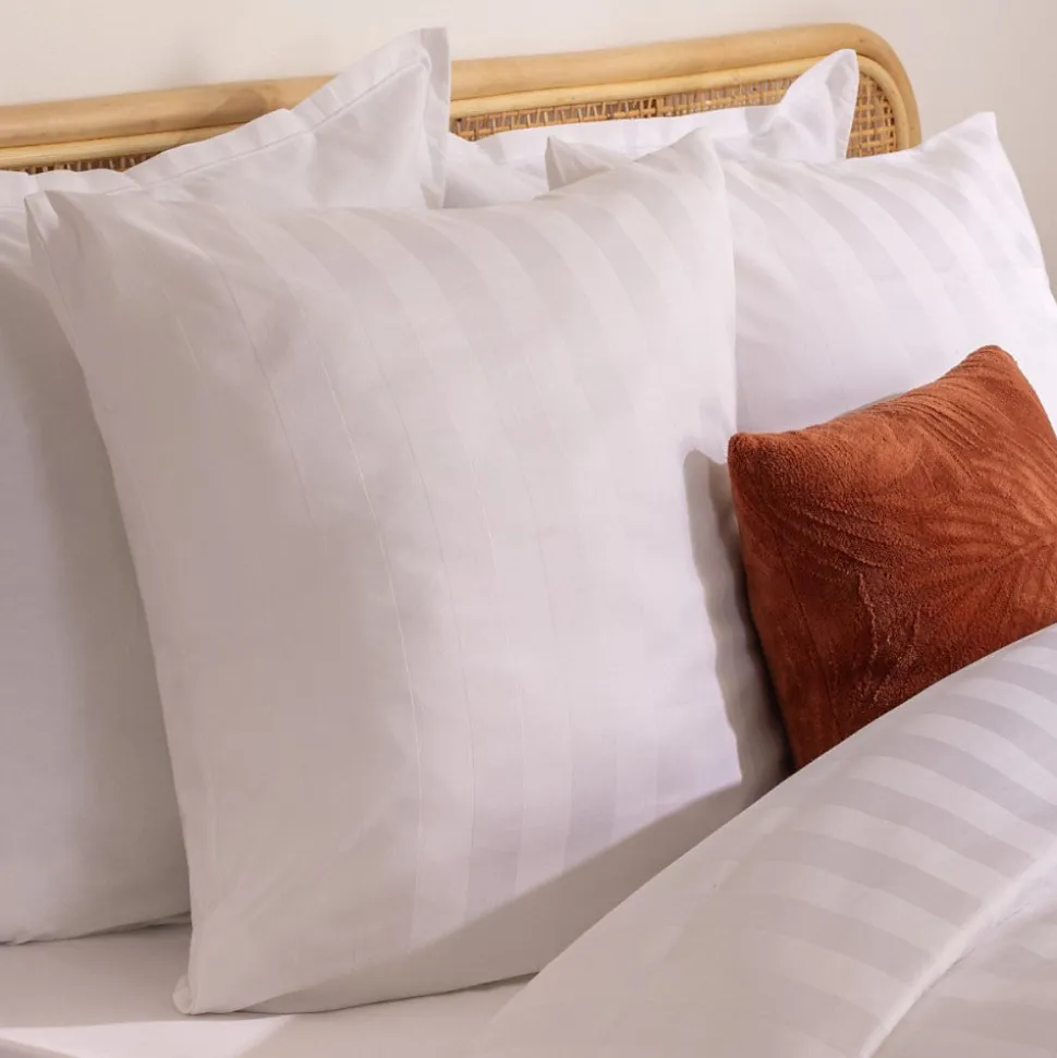 Housse de couette 240x220 + 2 taies coton satiné blanc