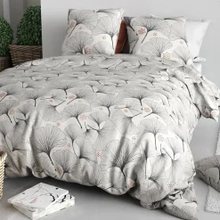 Housse de couette 240x220 + 2 taies en coton 57 fils