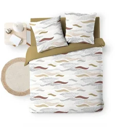 Housse de couette 240x220 + 2 taies imprimées VAGUES