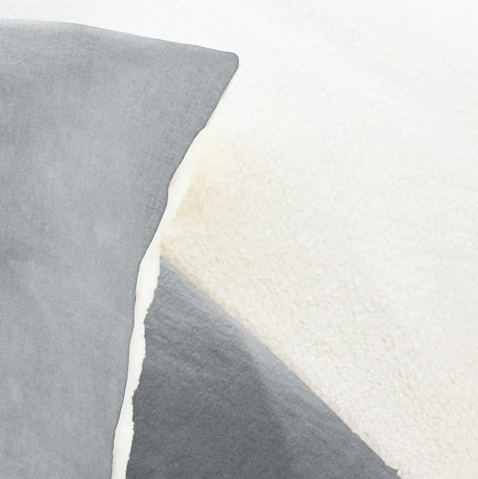 Housse de couette 260x240 + 2 taies Chaude et douillette grise