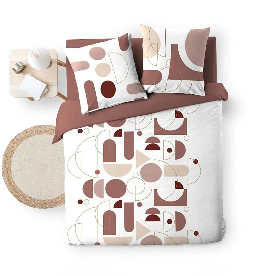 Housse de couette 240x220 + 2 taies CHILIPOP ROSE 100% coton