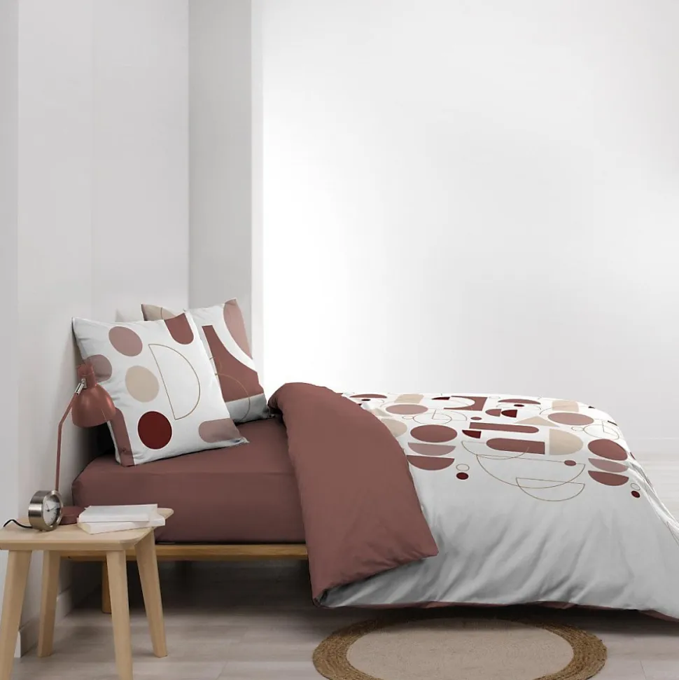 Housse de couette 240x220 + 2 taies CHILIPOP ROSE 100% coton