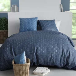 Housse de couette 240x220 + 2 taies coton 57 fils