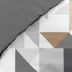 Housse de couette 240x220 + 2 taies TRIGONE microfibre