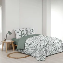 Housse de couette 240x220 + 2 taies 100% coton 57fils