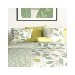 Housse de couette 260x240 ARECA + 2 taies coton 57 fils