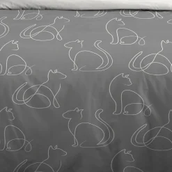 Housse de couette 240x220 BERLIOZ + 2 taies coton 57 fils