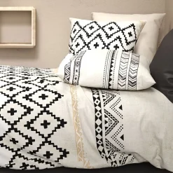 Housse de couette 260x240 Bohème + 2 taies coton 57 fils