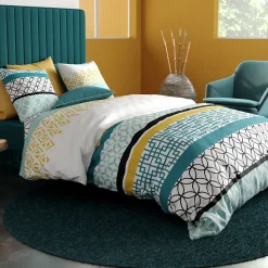 Housse de couette 240x220 CITE D'OR + 2 taies coton 57 fils