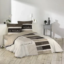 Housse de couette 220x240 cm + 2 taies 100% coton So natural
