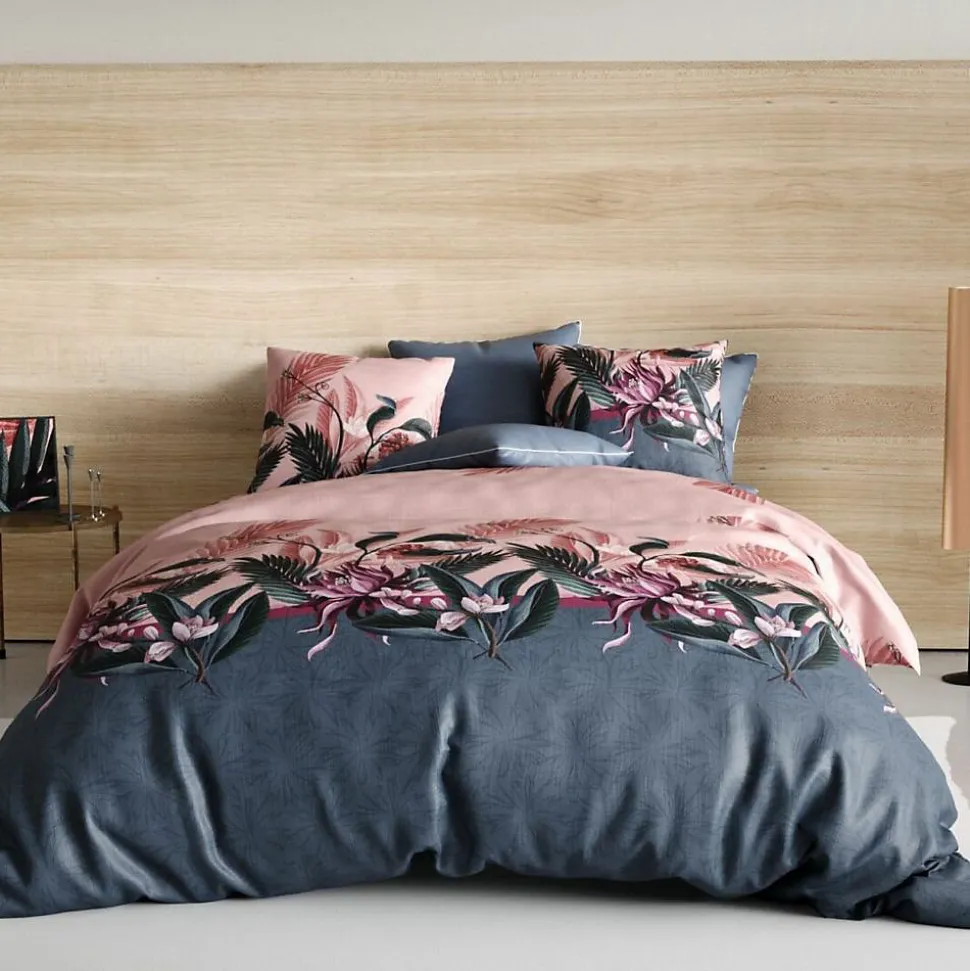 Housse de couette 240x260 cm + 2 taies d'oreiller 63x63 cm coton flora