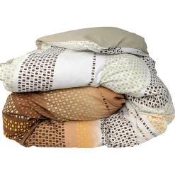 Housse de couette 200x200 cm coton NIAGARA marron Châtaigne