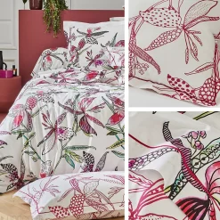 Housse de couette 200x200 cm coton PÉNÉLOPE Rose