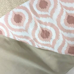 Housse de couette 300x240 cm coton INOUK rose/beige