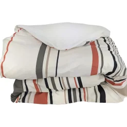 Housse de couette 300x240 cm coton HUGO beige/corail