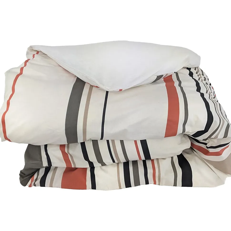 Housse de couette 300x240 cm coton HUGO beige/corail