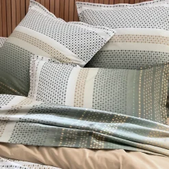 Housse de couette 260x240 cm coton NIAGARA vert Kaki