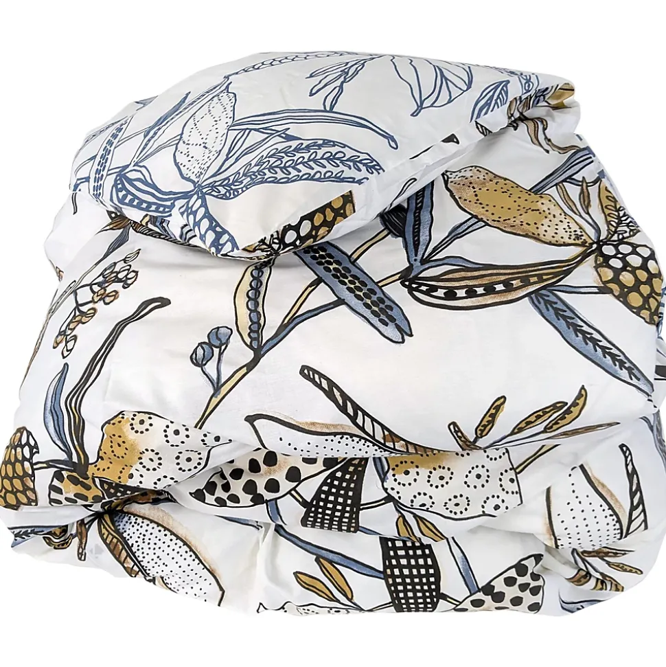 Housse de couette 260x240 cm en coton PÉNÉLOPE beige Silice