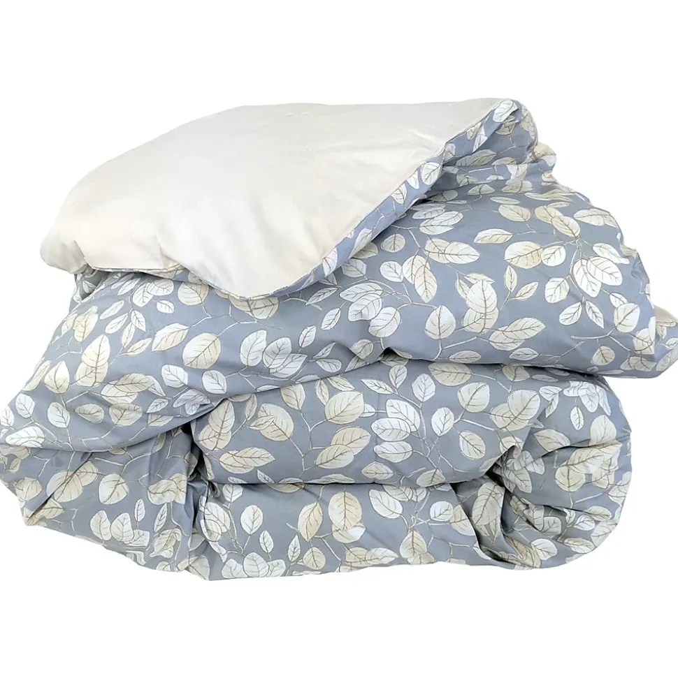 Housse de couette 280x240 cm en percale coton LISON gris