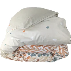 Housse de couette 280x240 cm en coton ÉVASION pêche écru