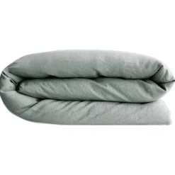 Housse de couette 260X240 cm lin lavé SONATE vert Lichen