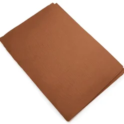 Housse de couette 240x220 cm mousseline de coton MILOS marron terre cuite