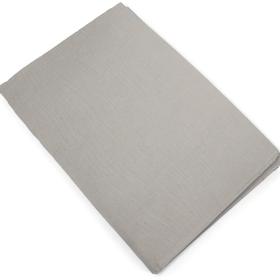 Housse de couette 240x220 cm mousseline de coton MILOS beige ficelle