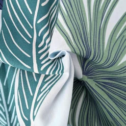 Housse de couette 300x240 cm percale de coton MOOREA PACIFIC bleu/vert