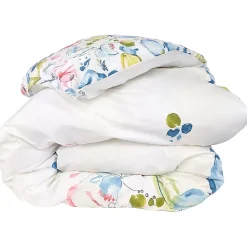 Housse de couette 200x200 cm percale coton NENUPHAR aqua