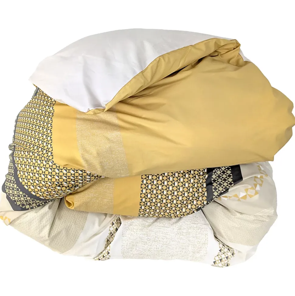 Housse de couette 240x220 cm percale coton MARLOW Miel