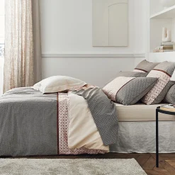 Housse de couette 280x240 cm percale coton GABIN marron