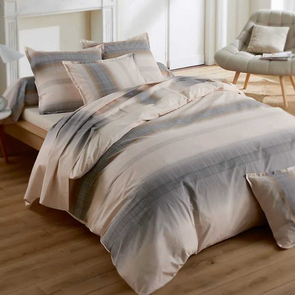 Housse de couette 240x220 cm percale coton ESTEBAN Beige