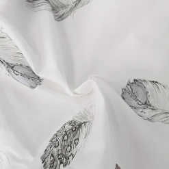 Housse de couette 260x240 cm Percale pur coton PLUMES