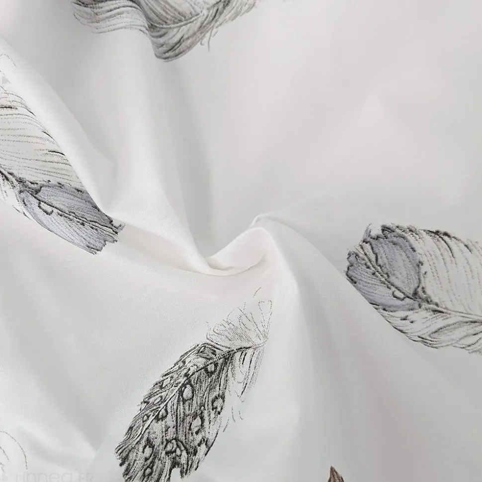 Housse de couette 260x240 cm Percale pur coton PLUMES