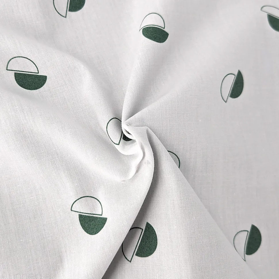 Housse de couette 240x220 cm percale coton ALEX vert Kaki