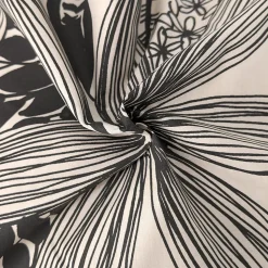 Housse de couette 200x200 cm percale de coton ALBA beige/noir